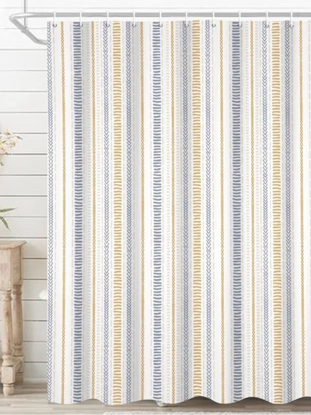 Boho Striped Shower Curtain 72x72 Inch